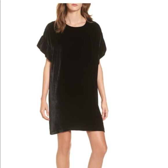 Current Elliott The Janie Velvet Shift Dress - Picture 1 of 8